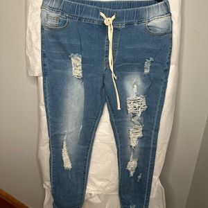 KUNMI Plus Size Jean Leggings